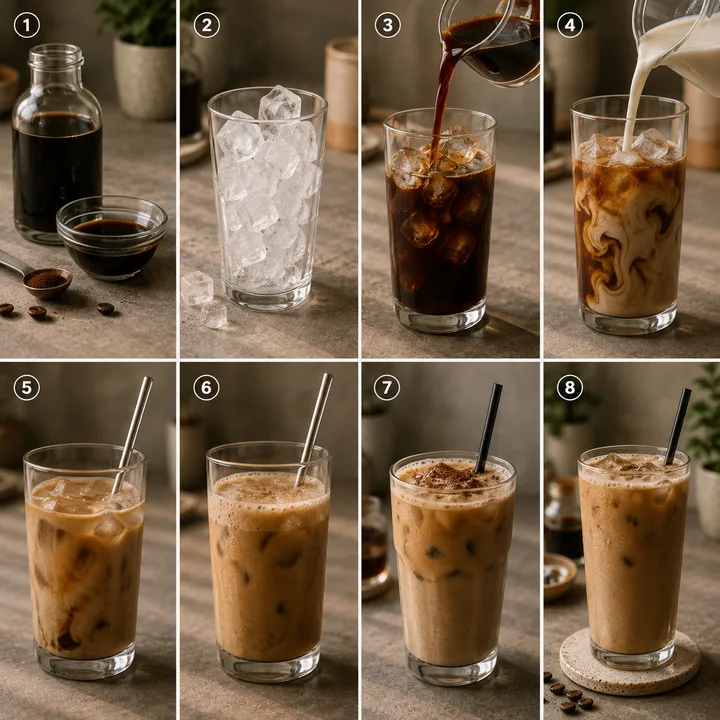 Eiskaffee mit Kaffeekonzentrat selber machen – einfaches Rezept