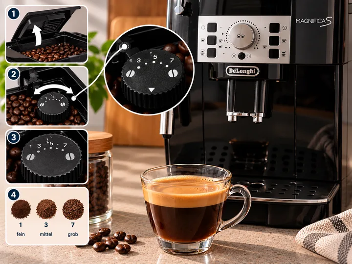 De’Longhi Magnifica S Mahlgrad einstellen – welcher Mahlgrad ist ideal?