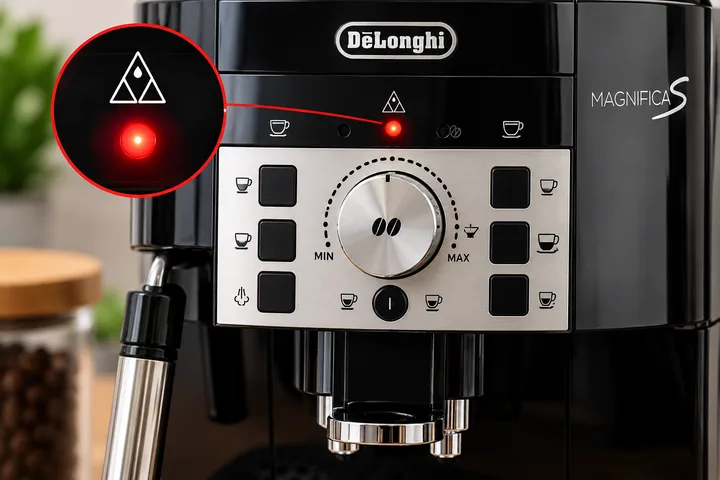 De’Longhi Magnifica S rote Lampe blinkt oder leuchtet – Ursachen