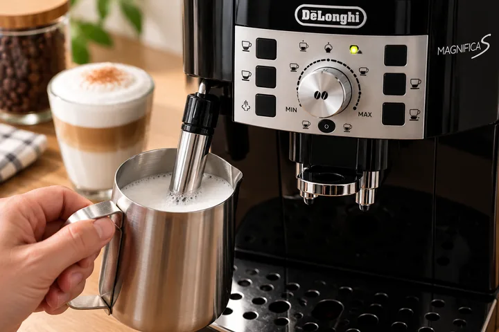 De’Longhi Magnifica S Milch aufschäumen – wie gut funktioniert die Dampfdüse?